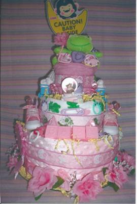 	Pretty Pink Girl Diaper Cake